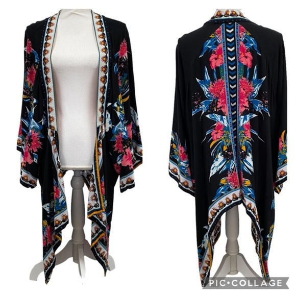 Floral Printed Duster Kimono Cardigan - Picture 1 of 7